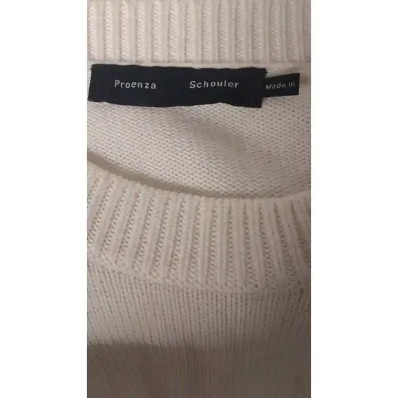 Proenza Shouler designer knit Merino wool plain sweater lg - Picture 12 of 14